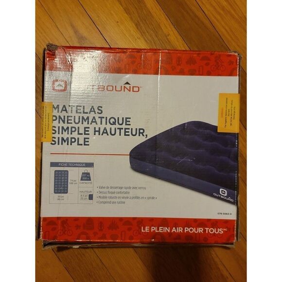 Twin Air Mattress with Built-in Pillow & Foot Pump Portable Airbed Blow Up Bed